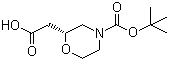 structure of CAS# 1257848-48-8, (2R)-4-[(tert-Butoxy)carbonyl]-2-morpholineacetic acid