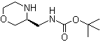 structure of CAS# 1257850-88-6, N-[(3S)-3-Morpholinylmethyl]carbamic acid 1,1-dimethylethyl ester