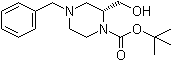 structure of CAS# 1257855-72-3, (2R)-2-(Hydroxymethyl)-4-(phenylmethyl)-1-piperazinecarboxylic acid 1,1-dimethylethyl ester