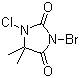 3-Bromo-1-chloro-5,5-dimethylhydantoin molecular structure (CAS 126-06-7)