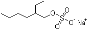 Sodium 2-ethylhexyl sulfate molecular structure (CAS 126-92-1)