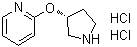 structure of CAS# 1260613-92-0, 2-[(3R)-3-Pyrrolidinyloxy]pyridine hydrochloride (1:2)
