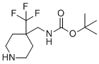 structure of CAS# 1260836-26-7, (4-Trifluoromethyl-piperidin-4-ylmethyl)-carbamic acid tert-butyl ester