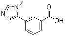 结构式 CAS# 1261269-06-0, 3-(1-甲基-1H-咪唑-5-基)苯甲酸