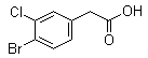 结构式 CAS# 1261643-24-6, 4-溴-3-氯苯乙酸