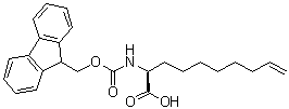 结构式 CAS# 1262886-64-5, (2S)-2-[[(9H-芴-9-基甲氧基)羰基]氨基]-9-癸烯酸