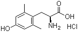 structure of CAS# 126312-63-8, (S)-2',6'-Dimethyltyrosine hydrochloride;(S)-2-Amino-3-(4-hydroxy-2,6-dimethylphenyl)propanoic acid hydrochloride