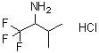 structure of CAS# 1263282-44-5, 1,1,1-Trifluoro-3-methylbutan-2-amine hydrochloride