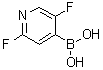 结构式 CAS# 1263375-23-0, (2,5-二氟吡啶-4-基]硼酸