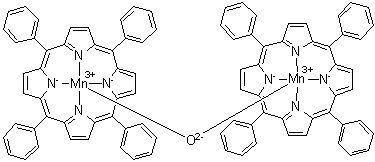 structure of CAS# 12650-83-8, mu-Oxobis[5,10,15,20-tetraphenyl-21H,23H-porphinato(2-)-N21,N22,N23,N24]dimanganese