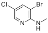 structure of CAS# 1267467-45-7, 3-bromo-5-chloro-N-methylpyridin-2-amine