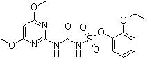 结构式 CAS# 126801-58-9, 乙氧嘧磺隆; 1-(4,6-二甲氧基嘧啶-2-基)-3-(2-乙氧基苯氧磺酰基)脲