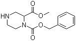 结构式 CAS# 126937-43-7, 1-N-苄氧羰基哌嗪-2-甲酸甲酯