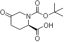 结构式 CAS# 1273565-12-0, (R)-1-(叔丁氧羰基)-5-氧代哌啶-2-羧酸