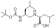 (S)-N-[2-[[(1,1-Dimethylethoxy)carbonyl]amino]-4-methylpentyl]-L-leucine molecular structure (CAS 127370-77-8)