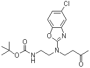 结构式 CAS# 1276666-10-4, [2-[(5-氯-苯并恶唑-2-基)(3-氧代丁基)氨基]乙基]氨基甲酸叔丁酯