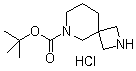 structure of CAS# 1279844-25-5, 2,6-Diazaspiro[3.5]nonane-6-carboxylic acid tert-butyl ester hydrochloride