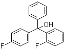 structure of CAS# 128092-72-8, (2-Fluorophenyl)(4-fluorophenyl)phenylmethanol;Flutrimazole carbinol
