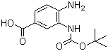 结构式 CAS# 1282523-83-4, 4-氨基-3-[(叔丁氧羰基)氨基]苯甲酸