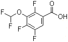 3-(Difluoromethoxy)-2,4,5-trifluorobenzoic acid molecular structure (CAS 128426-86-8)