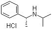 (R)-N-异丙基-1-苯乙胺盐酸盐分子结构 (CAS 128593-72-6)