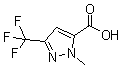structure of CAS# 128694-63-3, 1-Methyl-3-(trifluoromethyl)-1H-pyrazole-5-carboxylic acid;2-Methyl-5-trifluoromethyl-2H-pyrazole-3-carboxylic acid