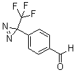 structure of CAS# 128886-88-4, 4-[3-(Trifluoromethyl)-3H-diazirin-3-yl]benzaldehyde