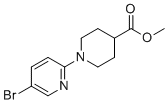 结构式 CAS# 1289027-00-4, 甲基1-(5-溴吡啶-2-基)哌啶-4-羧酸酯