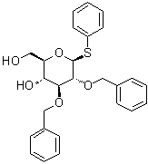 苯基 2,3-二-O-(苯基甲基)-1-硫代-beta-D-吡喃葡萄糖苷分子结构 (CAS 129081-01-2)