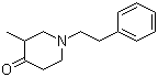 结构式 CAS# 129164-39-2, 3-甲基-1-(2-苯基乙基)-4-哌啶酮