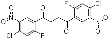structure of CAS# 1292836-19-1, 1,4-Bis(4-chloro-2-fluoro-5-nitrophenyl)butane-1,4-dione;1,4-Bis(4-chloro-2-fluoro-5-nitrophenyl)-1,4-butanedione