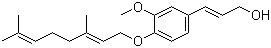 structure of CAS# 129350-09-0, O-Geranylconiferyl alcohol;(2E)-3-[4-[[(2E)-3,7-Dimethyl-2,6-octadien-1-yl]oxy]-3-methoxyphenyl]-2-propen-1-ol