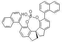 结构式 CAS# 1297613-73-0, (11aR)-10,11,12,13-四氢-5-羟基-3,7-二-1-萘基-二茚并[7,1-de:1',7'-fg][1,3,2]二氧磷杂八环-5-氧化物