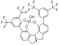 (11aR)-3,7-Bis[3,5-bis(trifluoromethyl)phenyl]-10,11,12,13-tetrahydro-5-hydroxy-diindeno[7,1-de:1',7'-fg][1,3,2]dioxaphosphocin 5-oxide molecular structure (CAS 1297613-76-3)
