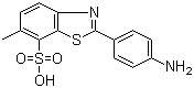 结构式 CAS# 130-17-6, 2-(4-氨基苯基)-6-甲基苯并噻唑-7-磺酸