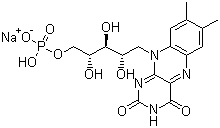 Riboflavin-5-phosphate sodium molecular structure (CAS 130-40-5)