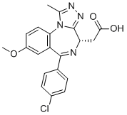 structure of CAS# 1300019-38-8, I-BET762 carboxylic acid;2-[(4S)-6-(4-chlorophenyl)-8-methoxy-1-methyl-4H-[1,2,4]triazolo[4,3-a][1,4]benzodiazepin-4-yl]acetic acid