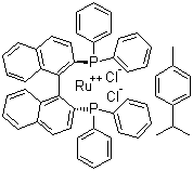 结构式 CAS# 130004-33-0, [(S)-(-)-2,2'-双(二苯基膦)-1,1'-联萘](对异丙基甲苯)二氯化钌