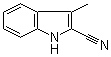 结构式 CAS# 13006-59-2, 2-氰基-3-甲基吲哚