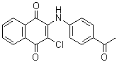 结构式 CAS# 130089-98-4, 2-[(4-乙酰基苯基)氨基]-3-氯-1,4-萘醌