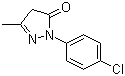 结构式 CAS# 13024-90-3, 1-(4-氯苯基)-3-甲基-2-吡唑啉-5-酮