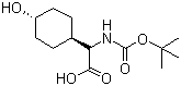 结构式 CAS# 130624-89-4, (R)-2-(叔丁氧羰基氨基)-2-((1R,4R)-4-羟基环己基)乙酸