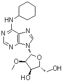 structure of CAS# 130714-47-5, N-Cyclohexyl-2'-O-methyladenosine;SDZ-WAG 994; WAG 994