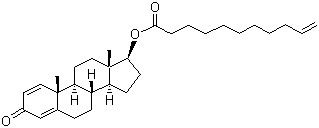 structure of CAS# 13103-34-9, Boldenone undecylenate;Boldenone undec-10-enoate; 17b-[(1-Oxo-10-undecenyl)oxy]-androsta-1,4-dien-3-one; 17b-Hydroxyandrosta-1,4-dien-3-one 10-undecenoate