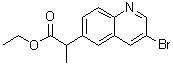 structure of CAS# 1311992-92-3, 3-Bromo-alpha-methyl-6-quinolineacetic acid ethyl ester