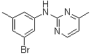 structure of CAS# 1312535-22-0, N-(3-Bromo-5-methylphenyl)-4-methylpyrimidin-2-amine