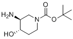 structure of CAS# 1312812-78-4, Tert-butyl (3s,4s)-3-amino-4-hydroxypiperidine-1-carboxylate
