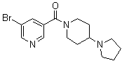 structure of CAS# 1314241-44-5, (5-Bromo-3-pyridinyl)[4-(1-pyrrolidinyl)-1-piperidinyl]methanone