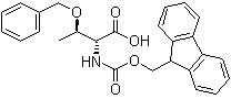 结构式 CAS# 131545-63-6, N-[芴甲氧羰基]-O-苄基-D-苏氨酸