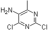 structure of CAS# 13162-27-1, 2,4-Dichloro-6-methylpyrimidin-5-amine;2,4-Dichloro-5-amino-6-methylpyrimidine